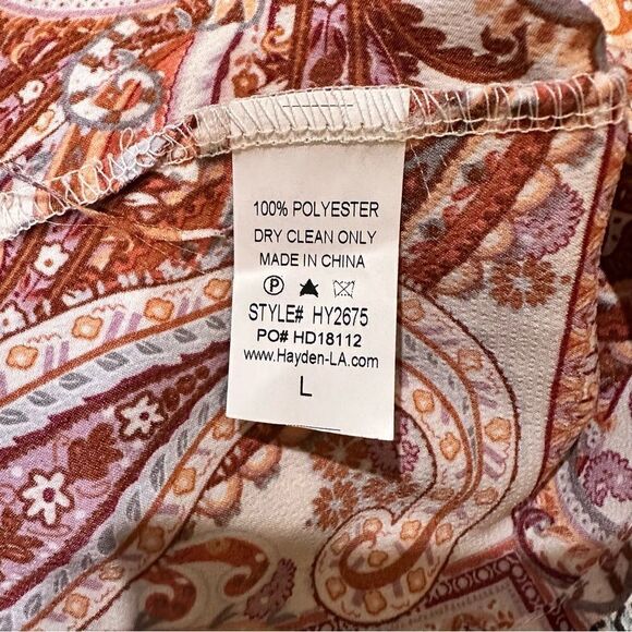 Hayden Paisley Print Silky Maxi Skirt Size Large - Picture 9 of 10